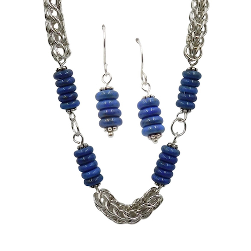 DKC-2027 Necklace, Silver and Lapis $260 at Hunter Wolff Gallery